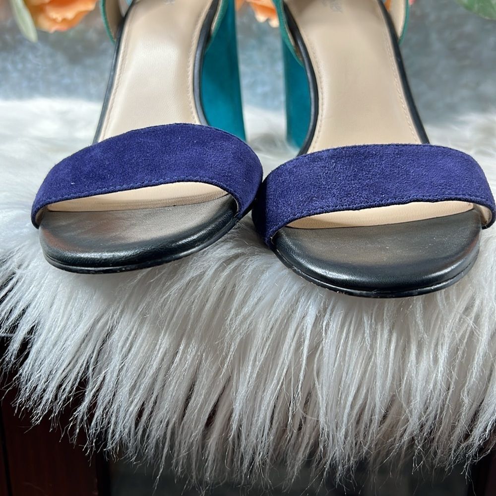 Botkier Gianna Colorblock Sandals Ultramarine Combo Size 9 - Picture 4 of 12